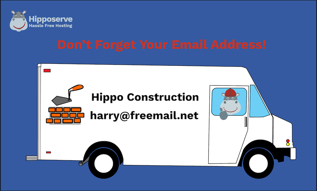 Don't Forget Your Email Address